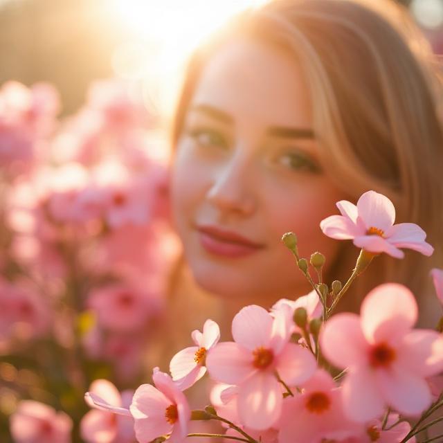 Floral Captions for Selfies