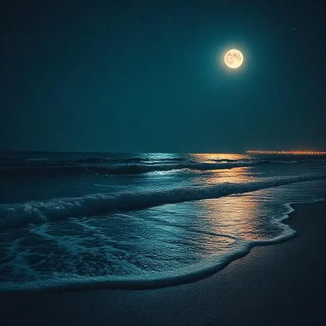 Night Beach Captions for Instagram