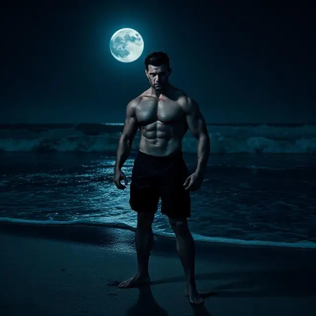 Attitude Night Beach Captions