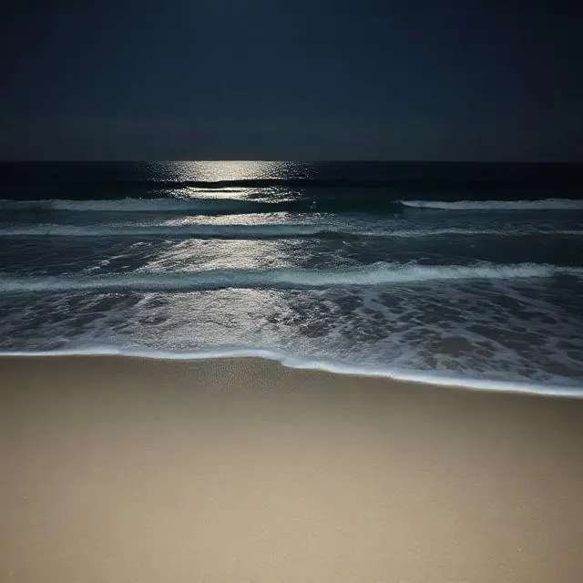 Poetic Night Beach Captions